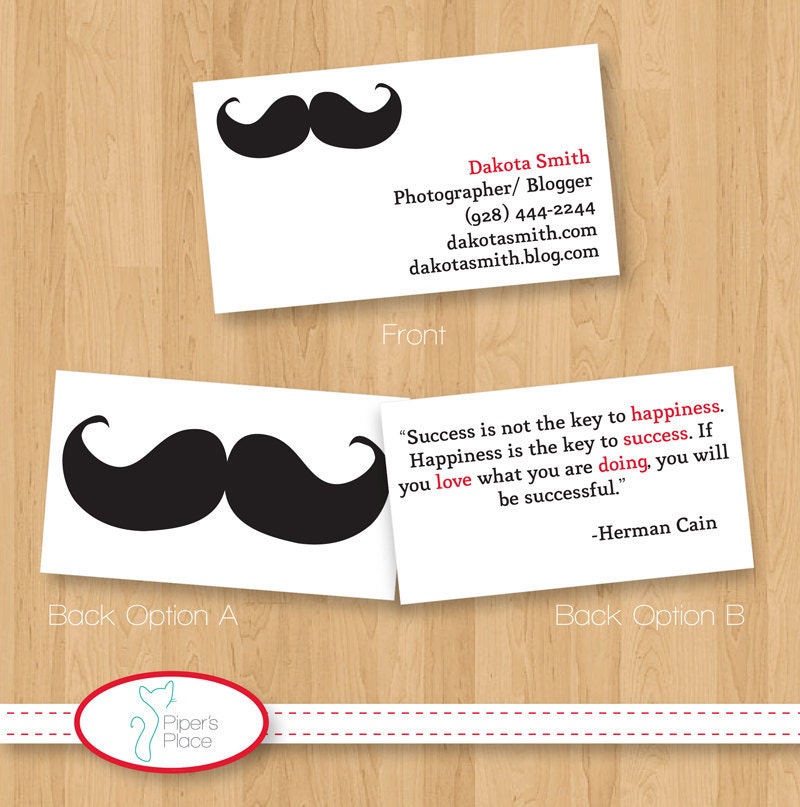 Moustache Business Cards