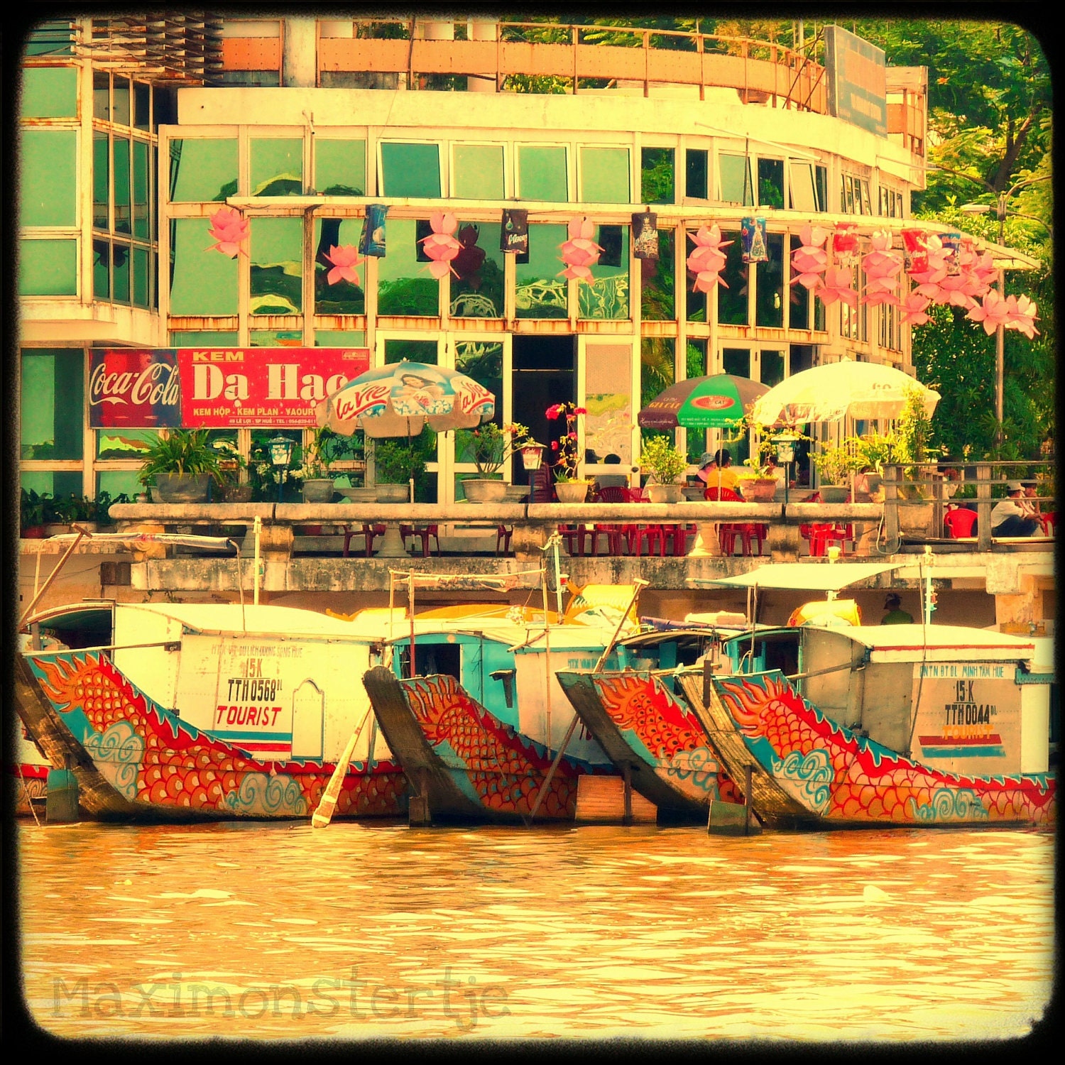 Vietnam Photo - Perfume: The Story Of A River - Fine Art Travel Photography TTV 8x8 Boats on the Perfume river Hue