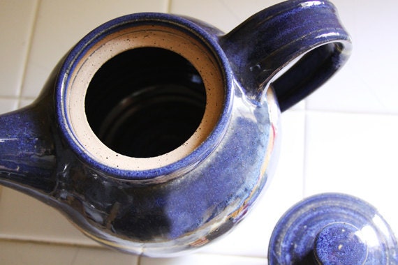 Blue Stoneware Teapot