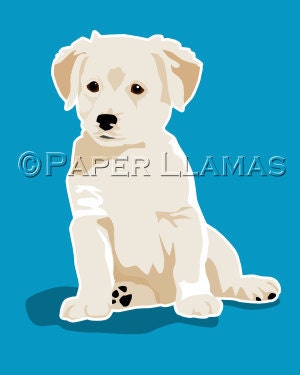 Yellow Lab Art Print Dog Art Inspirational 8 x 10 custom labrador Retriever art print