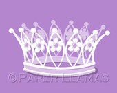 art for girls, princess tiara -custom colors- girls art print bedroom wall art Disney Princess Inspired