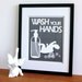 Childrens Bathroom Art Prints, Wash your hands -pick your own custom colors- word art for the bathroom