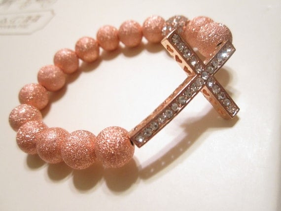 Sideways Cross Bracelet - Check out my other NEW listings.