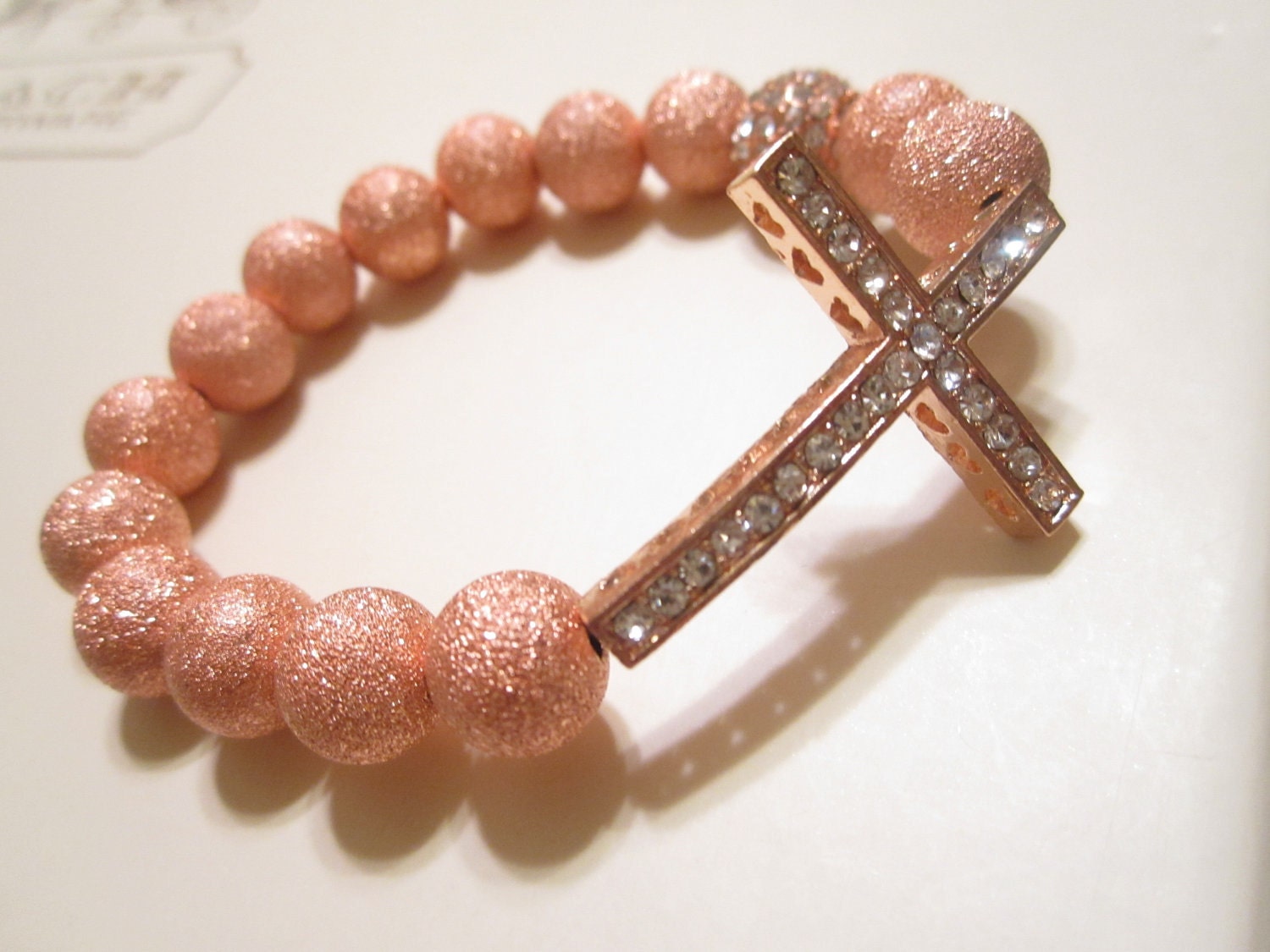 Sideways Cross Bracelet - Check out my other NEW listings.