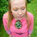 Colorful neon summer over-sized bead brooch - "The Dodo" - MADE TO ORDER