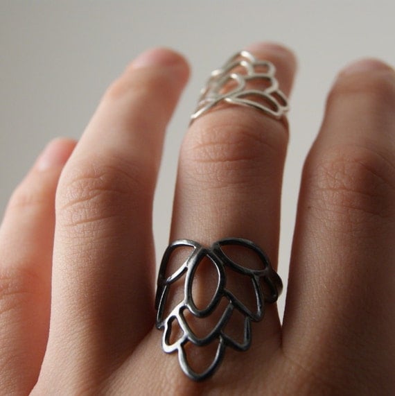Eastern Flower Ring - Sterling Silver