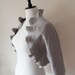 Bridal Jacket Bolero Shrug Grey Gray Silver Wedding Jacket Wool Felted