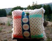 Dragonflies on Japanese Imported Fabric and Fur Pillow