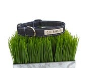 Denim dog collar...The "Hipster"....Any size...