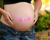 Fun and Unique "Think Pink" Baby Bump Pregnancy Sticker