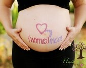 Fun and Unique "Love my WOMBmate" Baby Bump Pregnancy Sticker