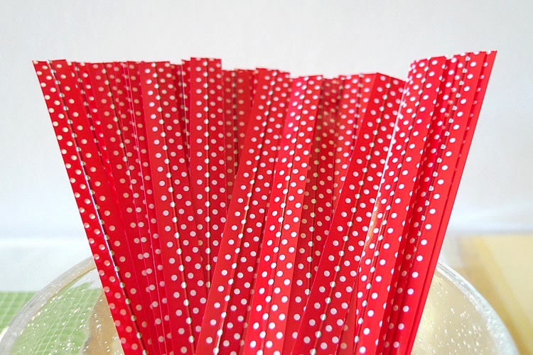 Red Polka Dots Twist Ties - Pack of 50 Twisties