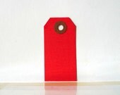 50 Small RED Gift Tags 2.75 x 1.37 - Cute Parcel Tag  ( 2 3/4" x 1 3/8" )