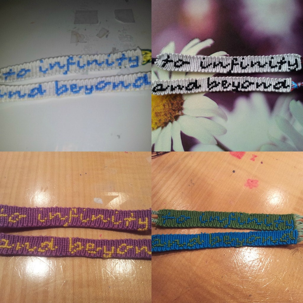 To Infinity And Beyond Friendship Bracelet Set MADE TO ORDER read descrip