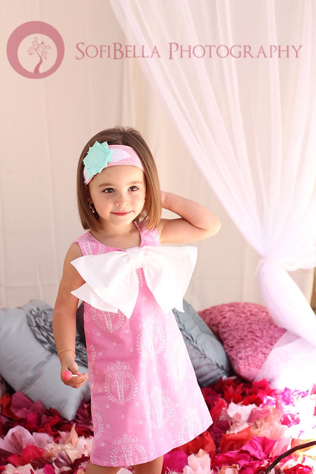 Spring Pastel Pink Dress with French Hatbox Design