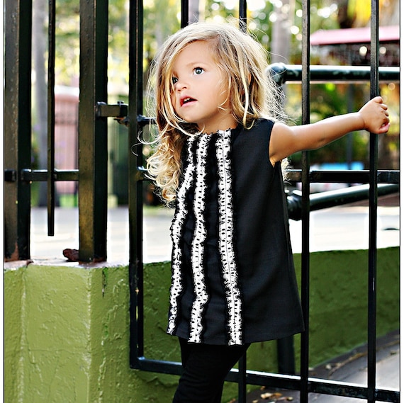 Black Jumper with Polka Dot Ruffles