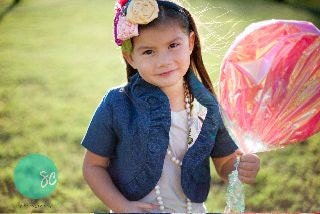 Fall Ruffled Bolero Jacket in Denim