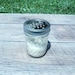 Mason Jar Parmesan Cheese or Spice Shaker - Quilted Glass 8 Ounce Size - Free Chalkboard Label