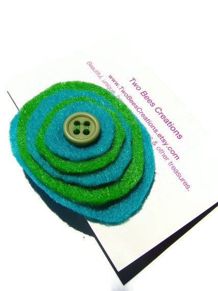 Felt Brooch, Flower Pin, Modern Felt Jewelry ON SALE