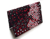 Travel Document Wallet, Passport Cover, Red Black Mod
