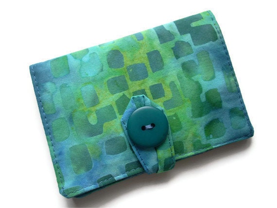 Tea Wallet, Fabric Wallet, Batik Color Block