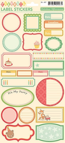 October Afternoon Cakewalk Label Stickers