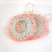 Pastel Hoop Earrings: Pink and Turquoise Seed Bead Beaded Hoops UK