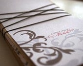 Personalized Stationery Note Set with Damask Design