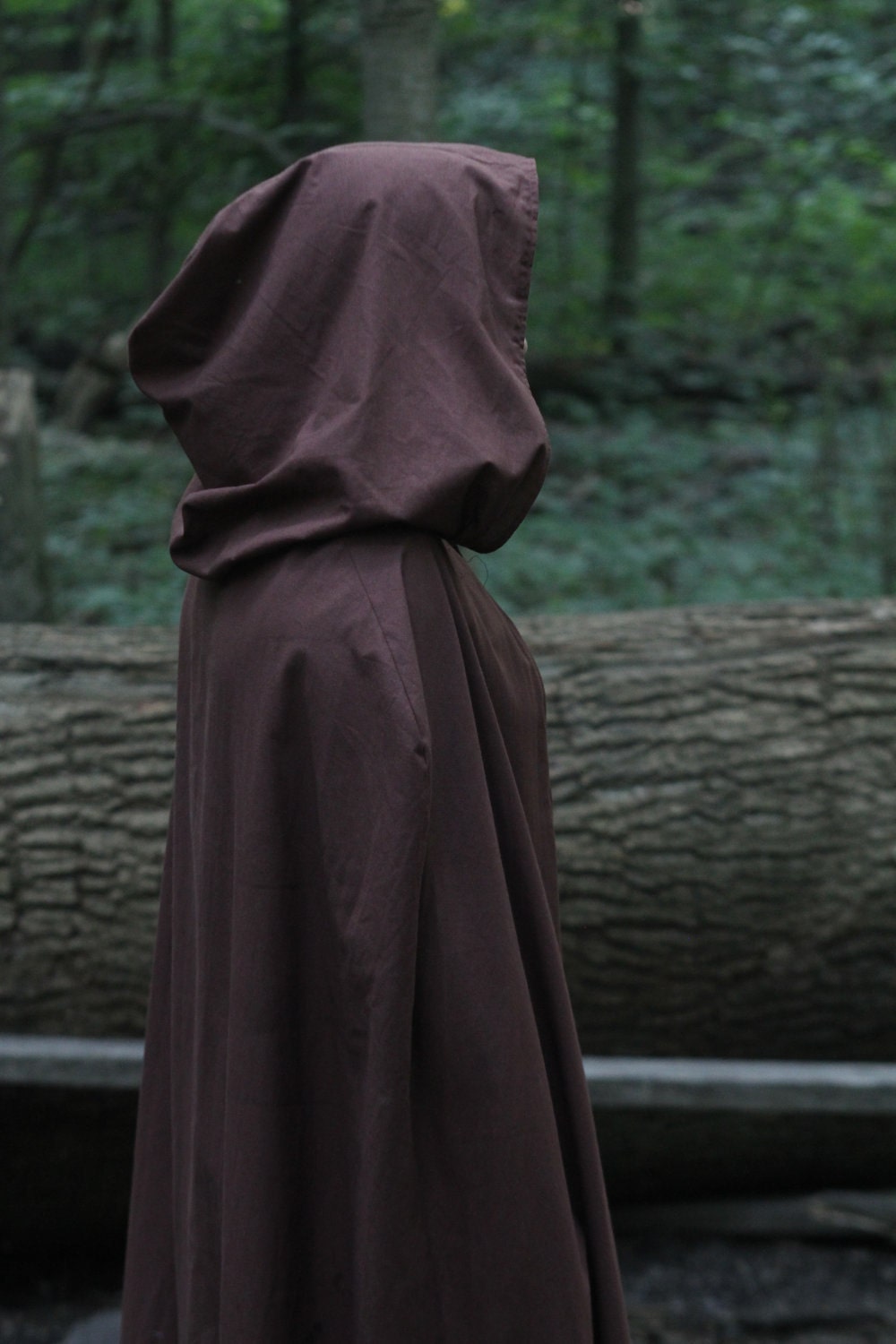 Hooded Cloak - Adult, Dark Brown