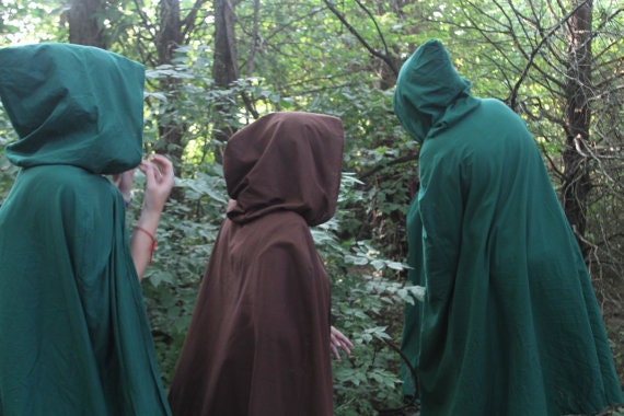 Hooded Cloak - Adult, Dark Green