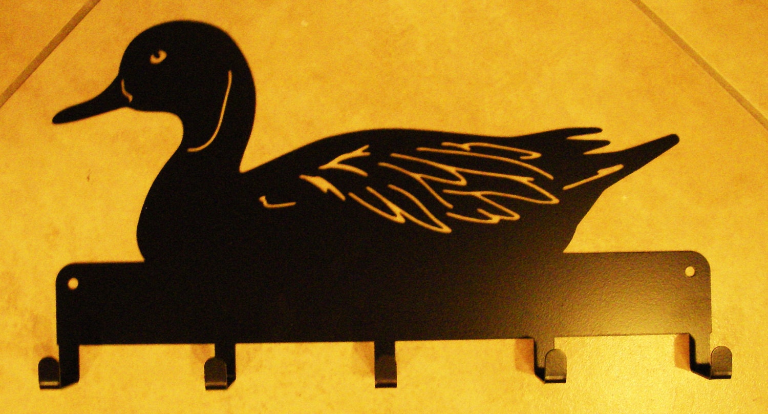 Duck Hunting Scene Key Holder Organizer Wildlife Wall Art 22"