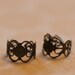 WHOLESALE Heart Rings Bronze Filigree Ring Bases 18.3mm (8mm pad) 20pcs - Ships Immediately from California - A55A