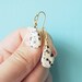 LAST PAIR Everyday Earrings : Single Dalmatian Jasper Tear Drop Earrings