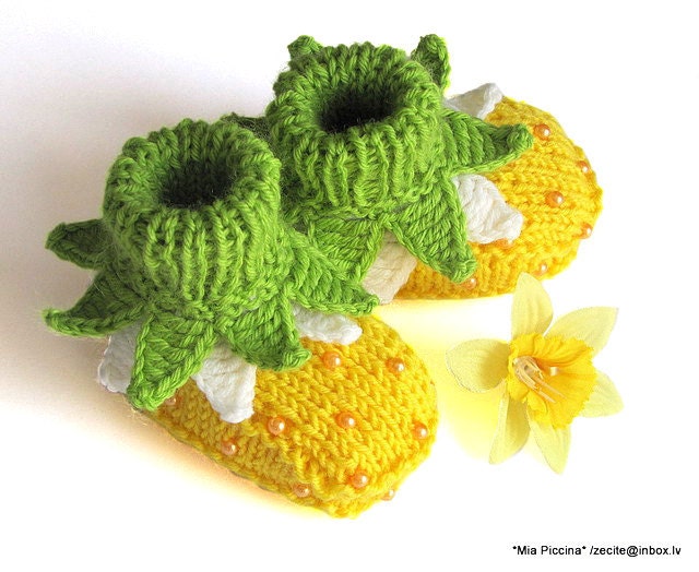 Baby booties "Flowers Fairy Booties" / 0-3M