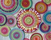 Crochet pattern multicolored circles by ATERGcrochet