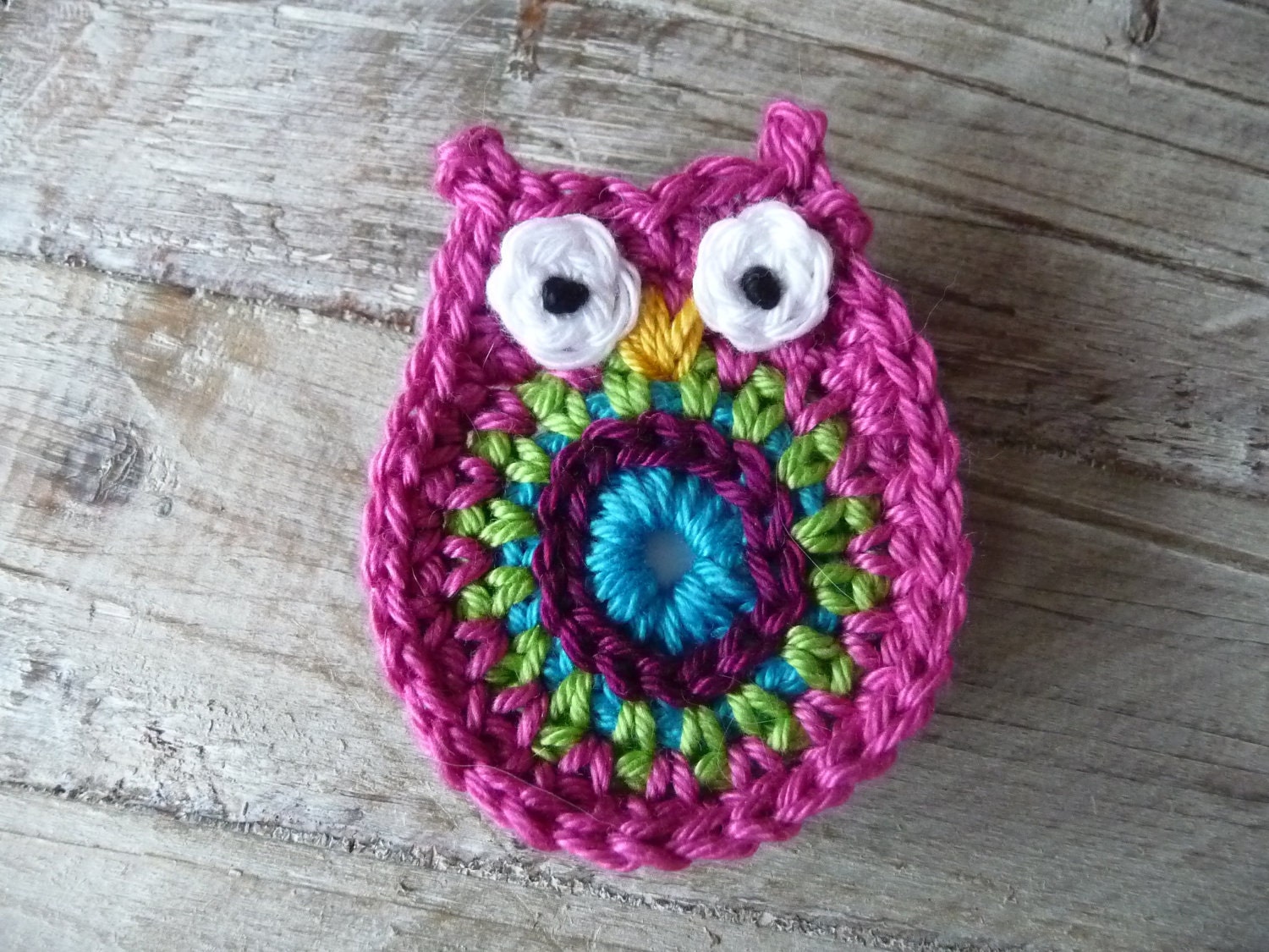 Owl old pink magnet