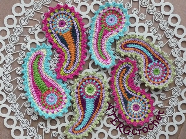 Crochet pattern paisley by ATERGcrochet