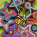 Crochet pattern colorful star by ATERGcrochet