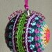 Crochet pattern colorful Christmasball by ATERGcrochet