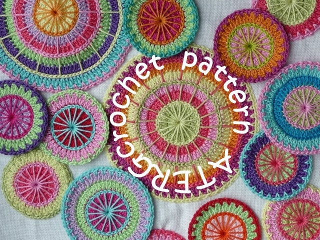 Crochet pattern multicolored circles by ATERGcrochet