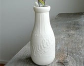 Porcelain Milk Bottle, Antique Replica, Handmade Ceramics