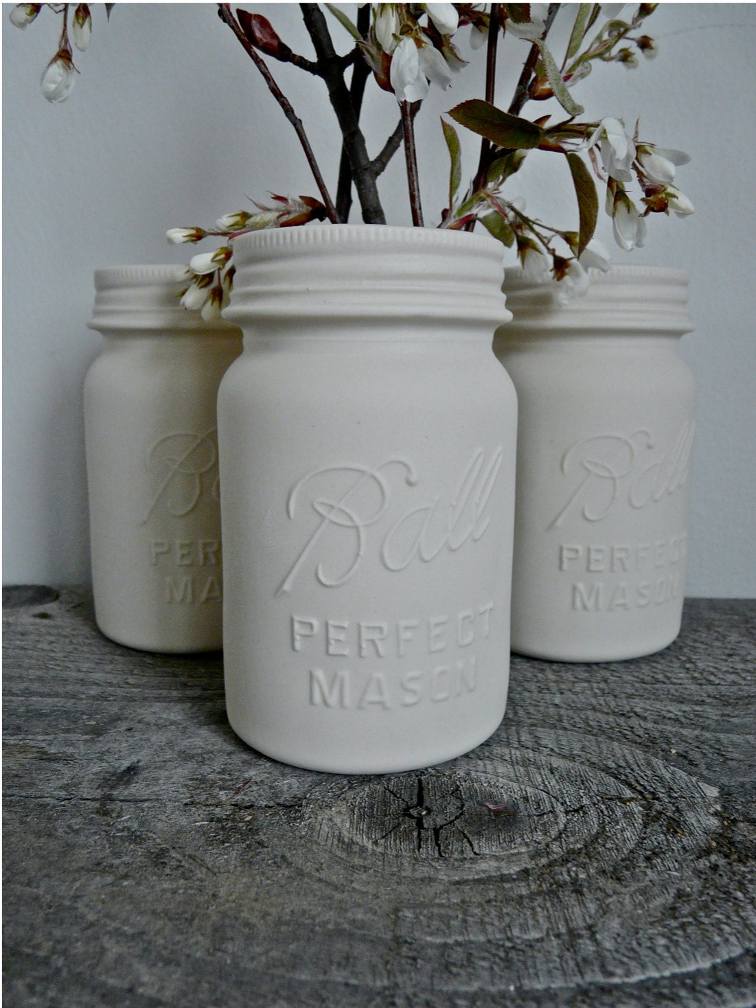 Ceramic Mason Jar Porcelain Vase