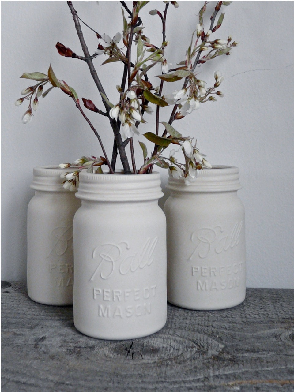 Ceramic Mason Jar Porcelain Vase