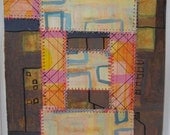 Original Quilt Painting 5"x5" titled Log Cabin Quilt Painting