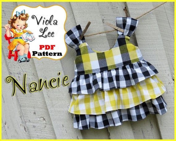 Nancie...Ruffle Top Pattern, cute with my Ruffle Capris Pattern and Ruffle Pants Pattern. INSTANT DOWNLOAD. Girl's Sewing Pattern.