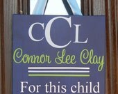 Custom Personalized Children's Nursery Art Canvas