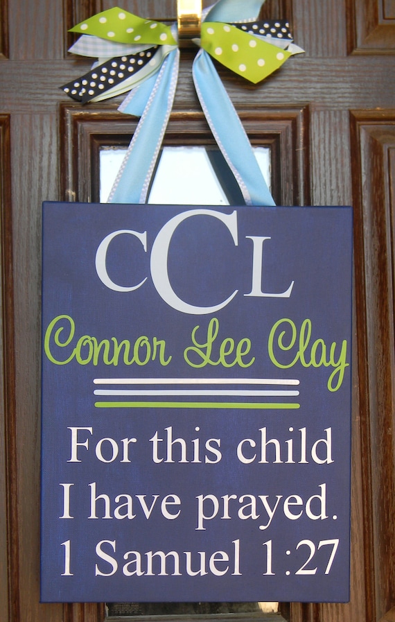 Custom Personalized Children's Nursery Art Canvas