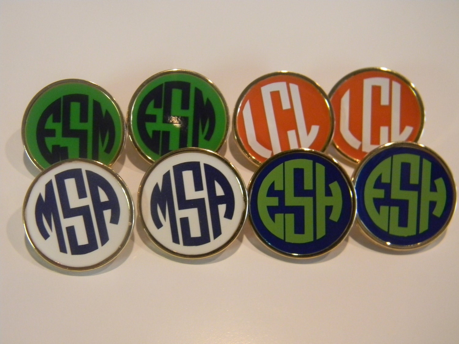 Preppy Monogrammed Earrings
