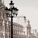 Paris Photography - The Louvre, Classic Black and White Sepia Photograph, Urban Home Decor, Wall Art, French Architecture