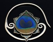 Silver Tribal Peacock Earrings